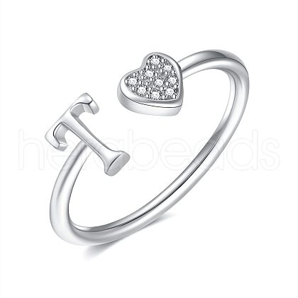 Adjustable Brass Rhinestone Cuff Rings for Women FS-WGEAD33-20-1