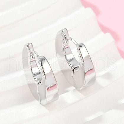 Brass Hoop Earrings EJEW-Q016-09P-1
