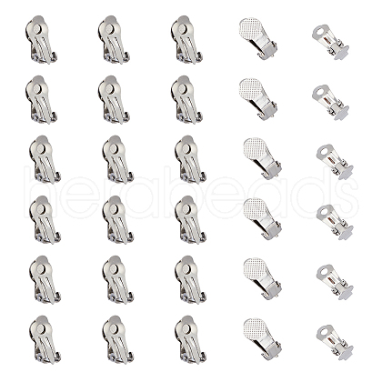 SUPERFINDINGS 36Pcs Stainless Steel Clip-on Earring Findings KK-FH0006-69-1