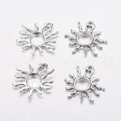 Tibetan Style Alloy Sun Pendants X-TIBEP-M020-09AS-1