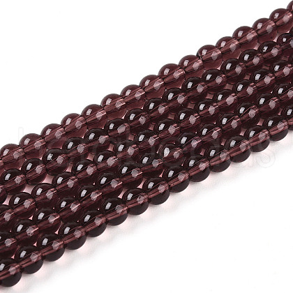 Transparent Glass Beads Strands GLAA-T032-T4mm-19-1