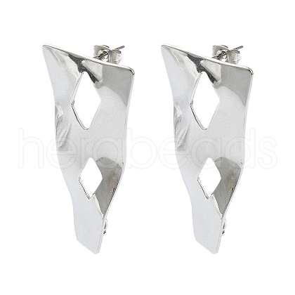 Non-Tarnish 304 Stainless Steel Stud Earring Findings STAS-L024-005P-02-1