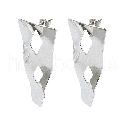 304 Stainless Steel Stud Earring Findings STAS-L024-005P-02-1