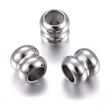 201 Stainless Steel Beads STAS-O110-18P-B-1