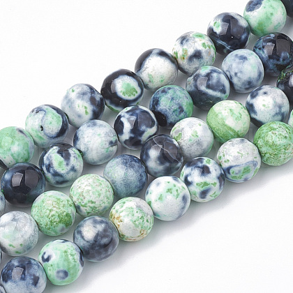 Dyed Natural Fire Crackle Agate Beads Strands G-T098-02C-05-1