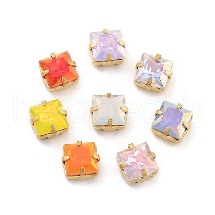 Square Opal Sew On Rhinestones RGLA-G024-02A-G-1