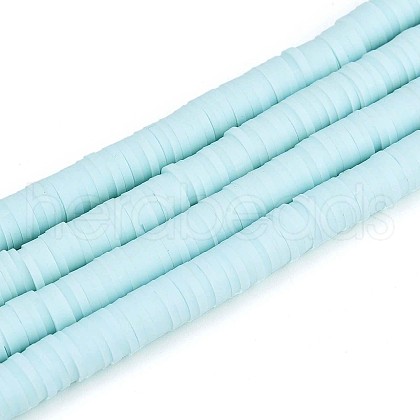 Handmade Polymer Clay Beads Strands CLAY-R089-6mm-032-1