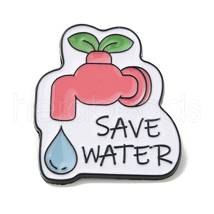 Save Water Enamel Pins JEWB-H020-06EB-1