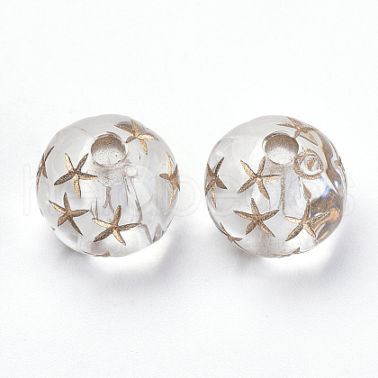 Plating Acrylic Beads OACR-S016-67-1