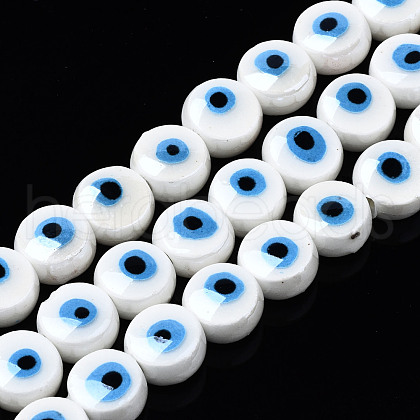 Handmade Porcelain Ceramic Beads Strands PORC-T006-04N-1