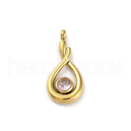 304 Stainless Steel Pendants STAS-R005-08G-02-1