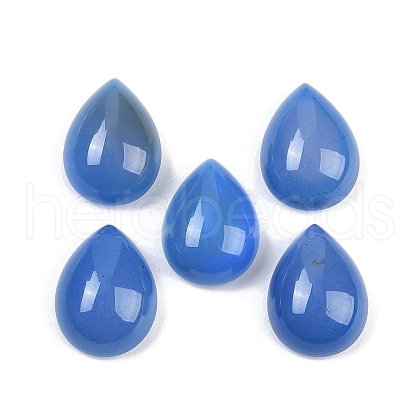 Natural Blue Agate(Dyed & Heated) Cabochons G-H094-01B-02-1