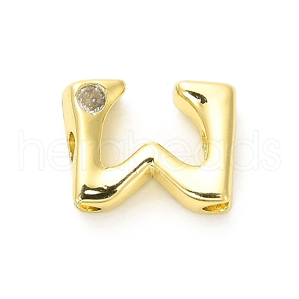 Rack Plating Brass Cubic Zirconia Beads KK-L210-008G-W-1