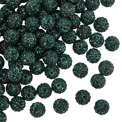 SUNNYCLUE 120Pcs Pave Disco Ball Beads RB-SC0004-84A-1
