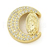 Rack Plating Brass Pave Cubic Zirconia Beads KK-U029-19G-1