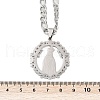 Ring with Virgin Mary 304 Stainless Steel Pendant Necklaces for Men Women NJEW-K283-23P-3
