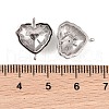Brass with Cubic Zirconia Stud Earrings Findings KK-B087-10P-3