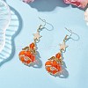 Angel Star Handmade Glass Seed Beads & Glass Dangle Earrings for Women EJEW-MZ00393-07-1
