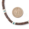 Natural Coconut Heishi Beaded Necklaces NJEW-JN05308-01-3