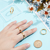 4Pcs 4 Styles Stainless Steel Grooved Finger Ring Settings STAS-LP0001-43G-01-3