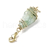 Wire Wrapped Nuggets Electroplated Natural Quartz Crystal Pendant Decorations HJEW-JM03127-08-4