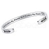 Inspirational 304 Stainless Steel Cuff Bangles FS-WG30F15-02-1