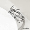 Brass Micro Pave Cubic Zirconia Finger Rings for Women FS-WG11F27-05-2