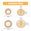 DICOSMETIC 20Pcs 2 Style ABS Plastic Imitation Pearl Shank Buttons BUTT-DC0001-06KCG-2