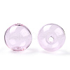 Transparent Blow High Borosilicate Glass Globe Beads X-GLAA-T003-09A-1