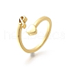 Brass Cuff Rings for Women RJEW-U044-P-4