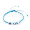 Adjustable Nylon Thread Braided Bead Bracelets BJEW-JB06172-5