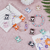 DICOSMETIC 14Pcs 7 Colors Cat Silicone Focal Beads SIL-DC0001-56-5