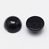 Natural Dyed & Heated Black Agate Cabochons X-G-F313-01-10mm-1