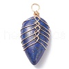 Natural Lapis lazuli Pendants PALLOY-JF01291-02-1