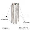 Exaggerated Fringe Stainless Steel Finger Rings with Simple Tassel Chain for Women EO0364-6