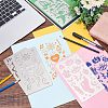 Fingerinspire 4Pcs 4 Style Custom 304 Stainless Steel Cutting Dies Stencils DIY-FG0002-02-4