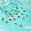 ARRICRAFT 32Pcs 7 colors Glass Connector Charms GLAA-AR0001-29-2