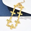 201 Stainless Steel Link Bracelets for Women BJEW-Z103-01G-03-3