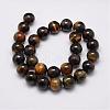 Natural Yellow Blue Tiger Eye(Dyed & Heated) Bead Strands G-P230-07-10mm-2