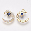 Brass Micro Pave Cubic Zirconia Charms KK-T038-507E-2