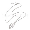 304 Stainless Steel Empty Macrame Pouch Pendant Singapore Chain Necklace Making NJEW-JN05278-4