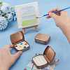  Rectangle Iron Tin Cans with 12-Grid Plastic Empty Watercolor Paint Pans CON-PH0003-12-3