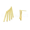 Rack Plating Brass Rectangle Bar Stud Earrings for Women EJEW-G322-20MG-3