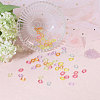 CHGCRAFT 560Pcs 7 Colors Transparent Acrylic Linking Rings MACR-CA0001-42-5