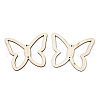 Unfinished Natural Poplar Wood Connector Charms WOOD-TAC0012-15-1