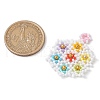 Beaded Flower Charms PALLOY-MZ00447-2