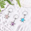 Olycraft 3Pcs 3 Style Natural & Synthetic Stone Keychain KEYC-OC0001-22-5