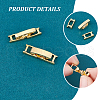 Unicraftale 24Pcs 2 Styles Brass Fold Over Clasps KK-UN0003-11G-5