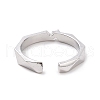 Clear Cubic Zirconia Open Cuff Ring RJEW-E072-20P-3