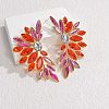 304 Stainless Steel Glass Stud Earrings for Women EJEW-M095-10G-02-1